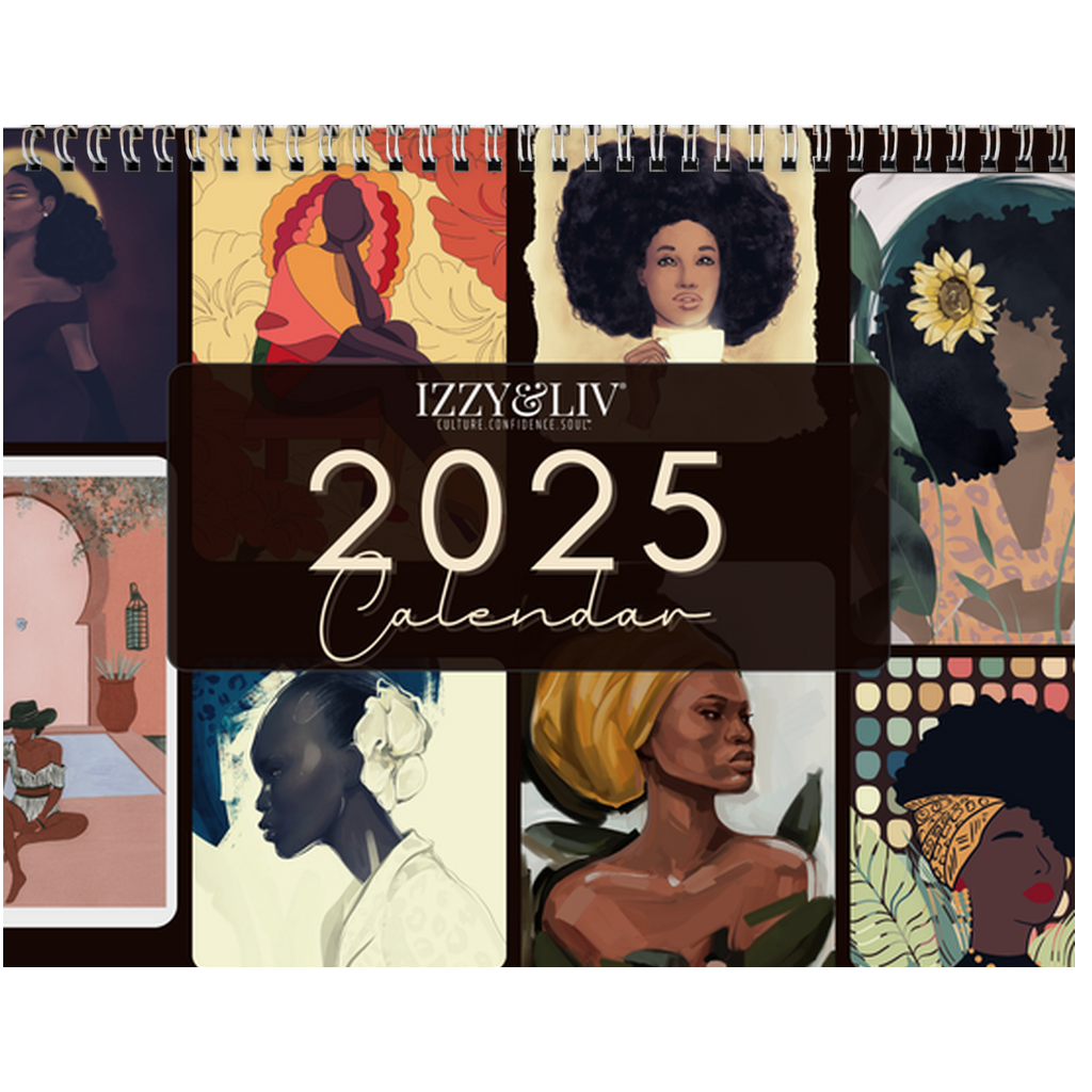 2025 Black Girl Illustrated Wall Calendar v2