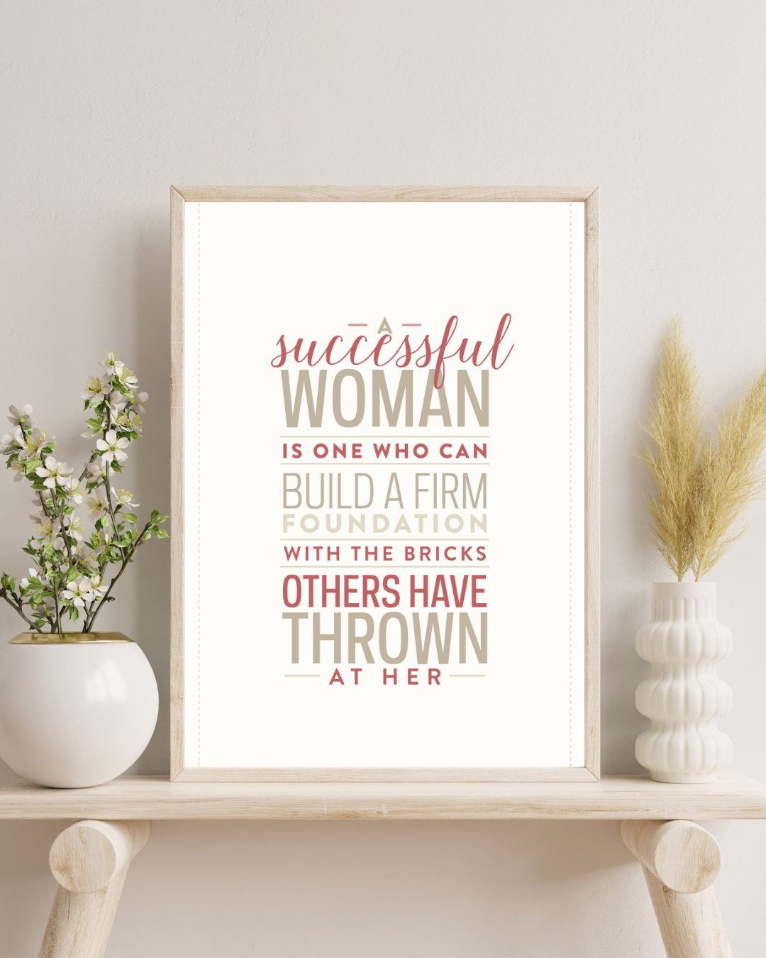 A Sucessful Woman Canvas Poster Print