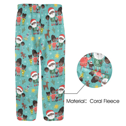 Mr. & Mrs Claus Kids' Coral Fleece Pajama Pants (2-7Y)