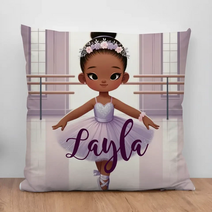 Ballerina Girl Personalized/Custom Pillow with Insert