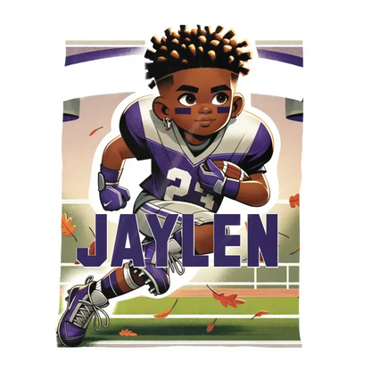 Touchdown Prince Personalized/Custom Minky Fleece Blanket