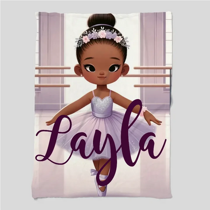 Ballerina Girl  Personalized/Custom Minky Fleece Blanket