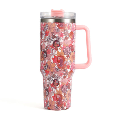 Afro Flower Chile 40 oz Stainless Steel Tumbler