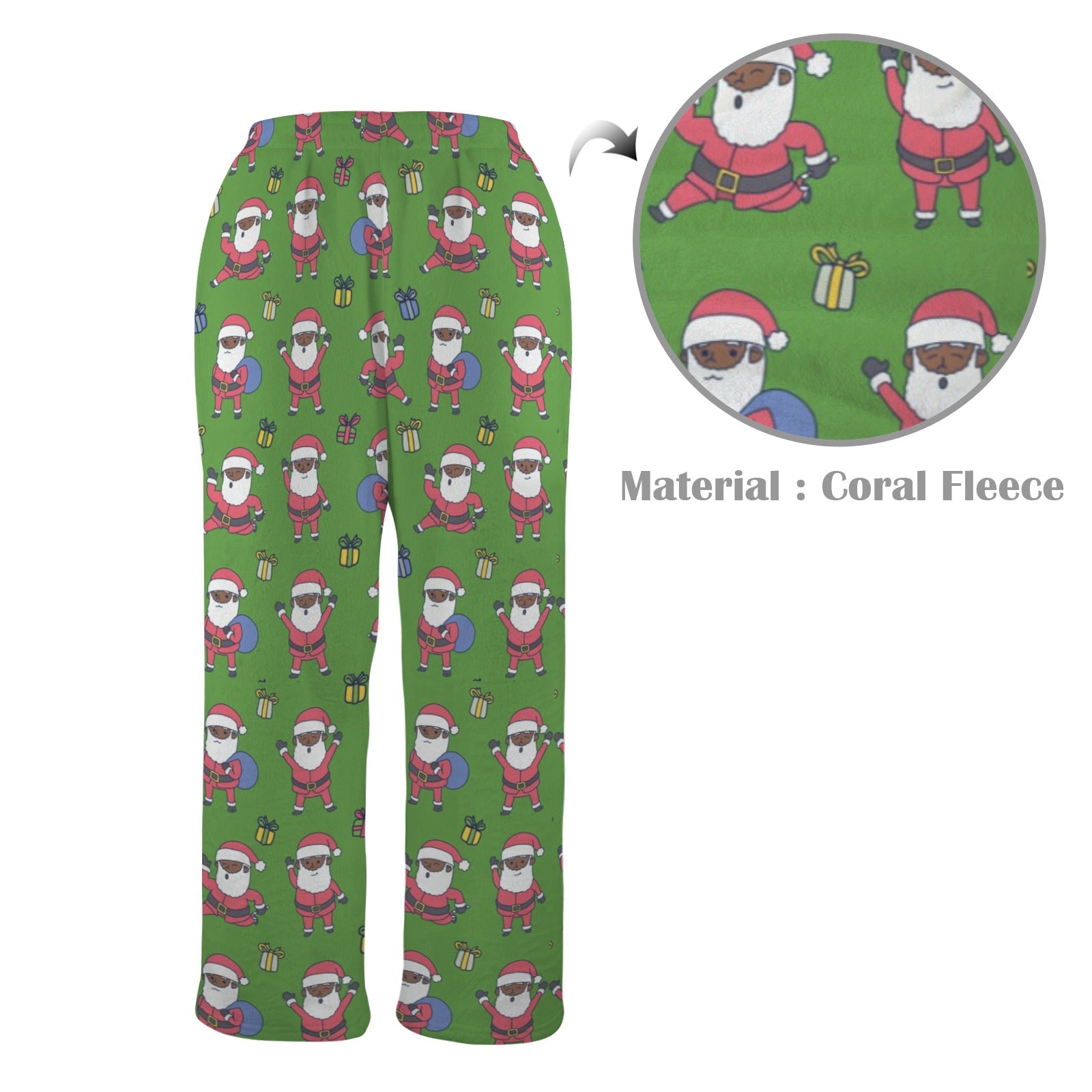 Santa Getting Jiggy Men's Coral Fleece Pajama Pants