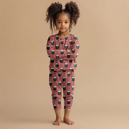 Santa Claus Is A Black Man Kids' Pajama Set