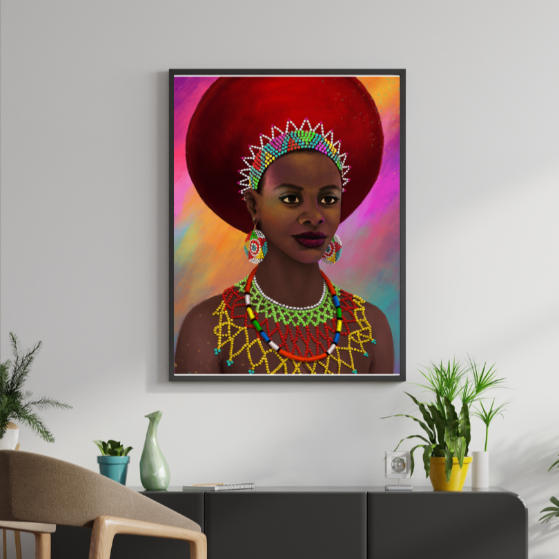 Zulu Woman Canvas Poster Print