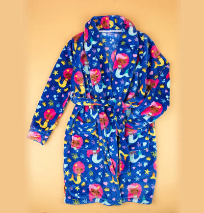 Mermaid Magic Kids Fleece Robe - Izzy & Liv