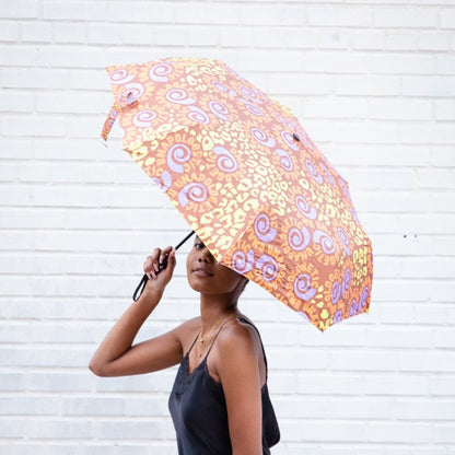 Unapologetic Swirl Came Thru Drippin' Push Button Umbrella - Izzy & Liv