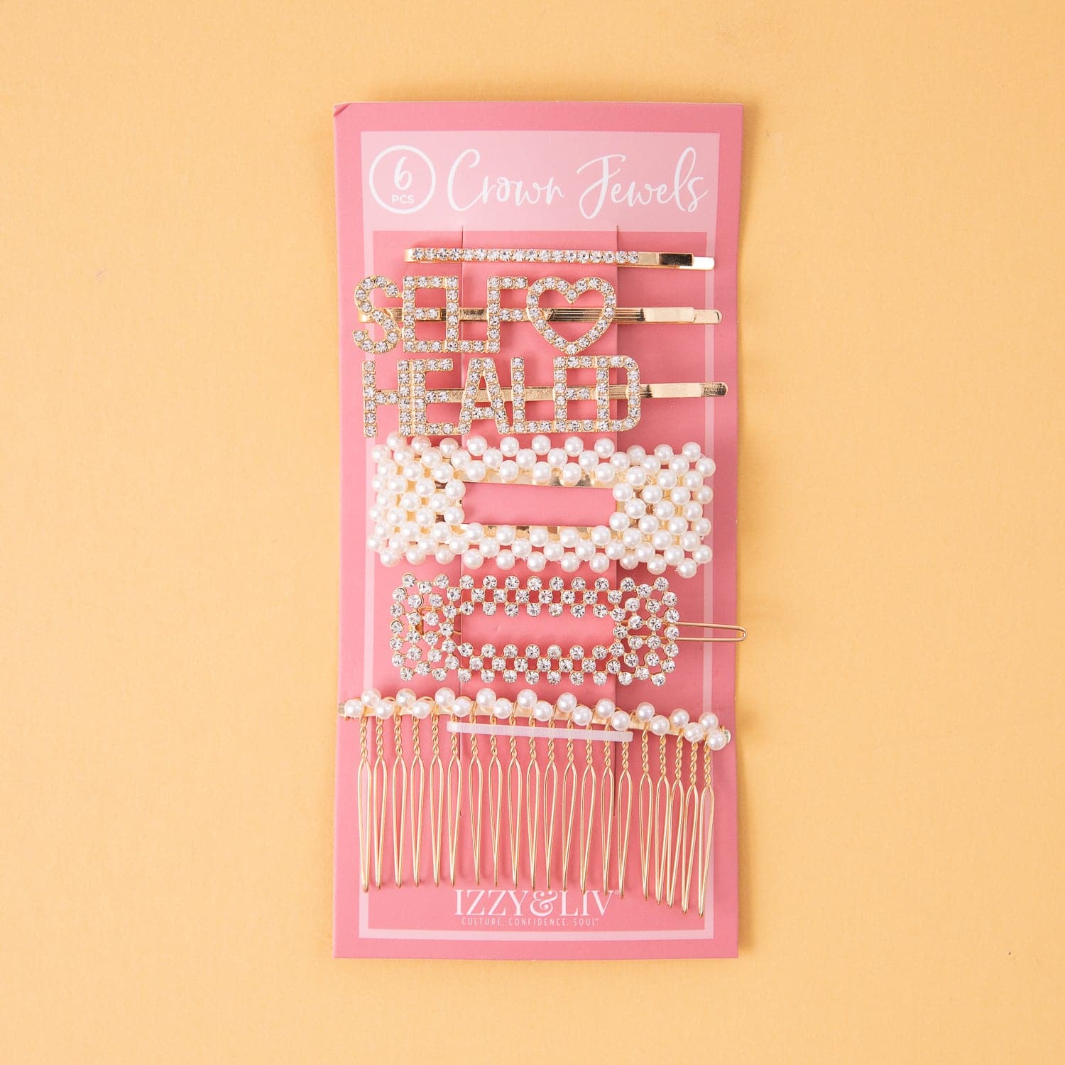 Healed + Self♡ Embellished Hair Pin Set of 6 - Izzy & Liv