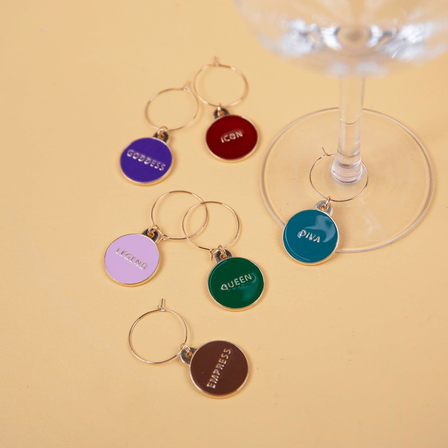 Respect My Name Wine/Mug Charm Tag Set of 6 - Izzy & Liv