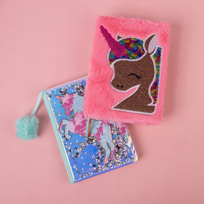 Fuzzy Melanated Unicorn Journal