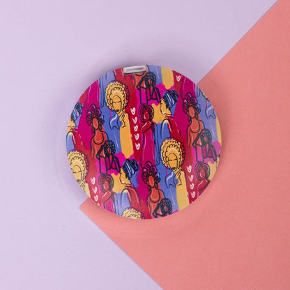 Sisterhood Mosaic LED Pocket Mirror