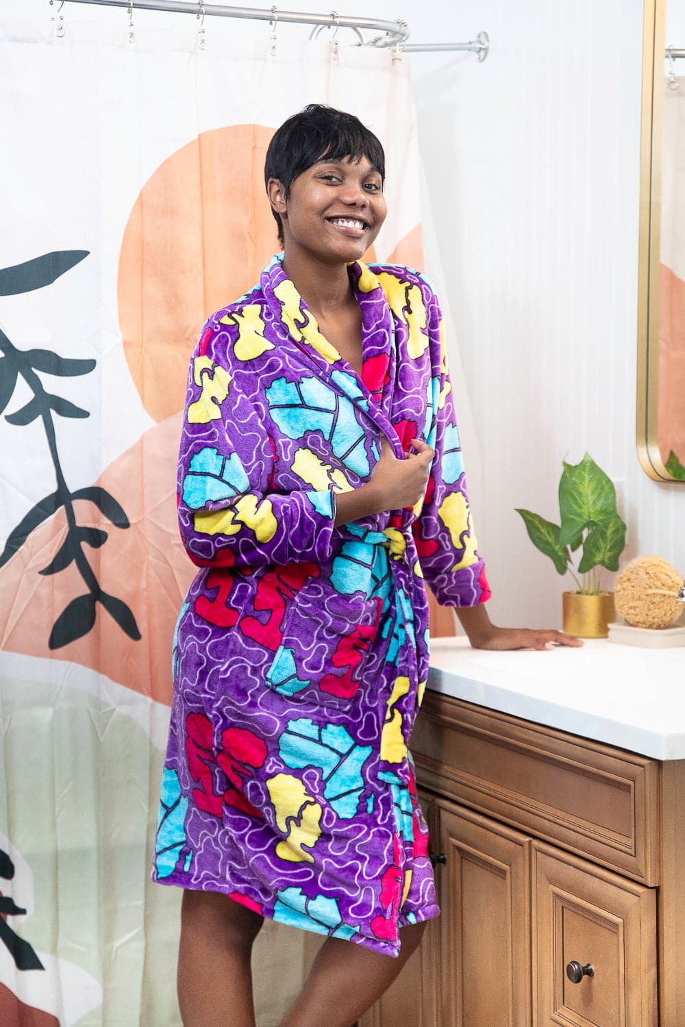 Eclectic Jazz Vibez  Fleece Robe