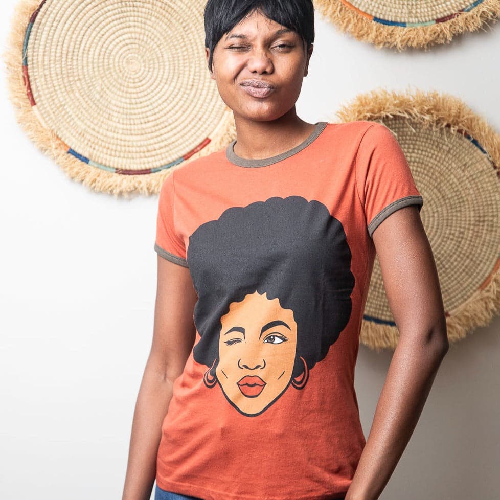 Retro Fro Diva Ringer T-Shirt - Izzy & Liv