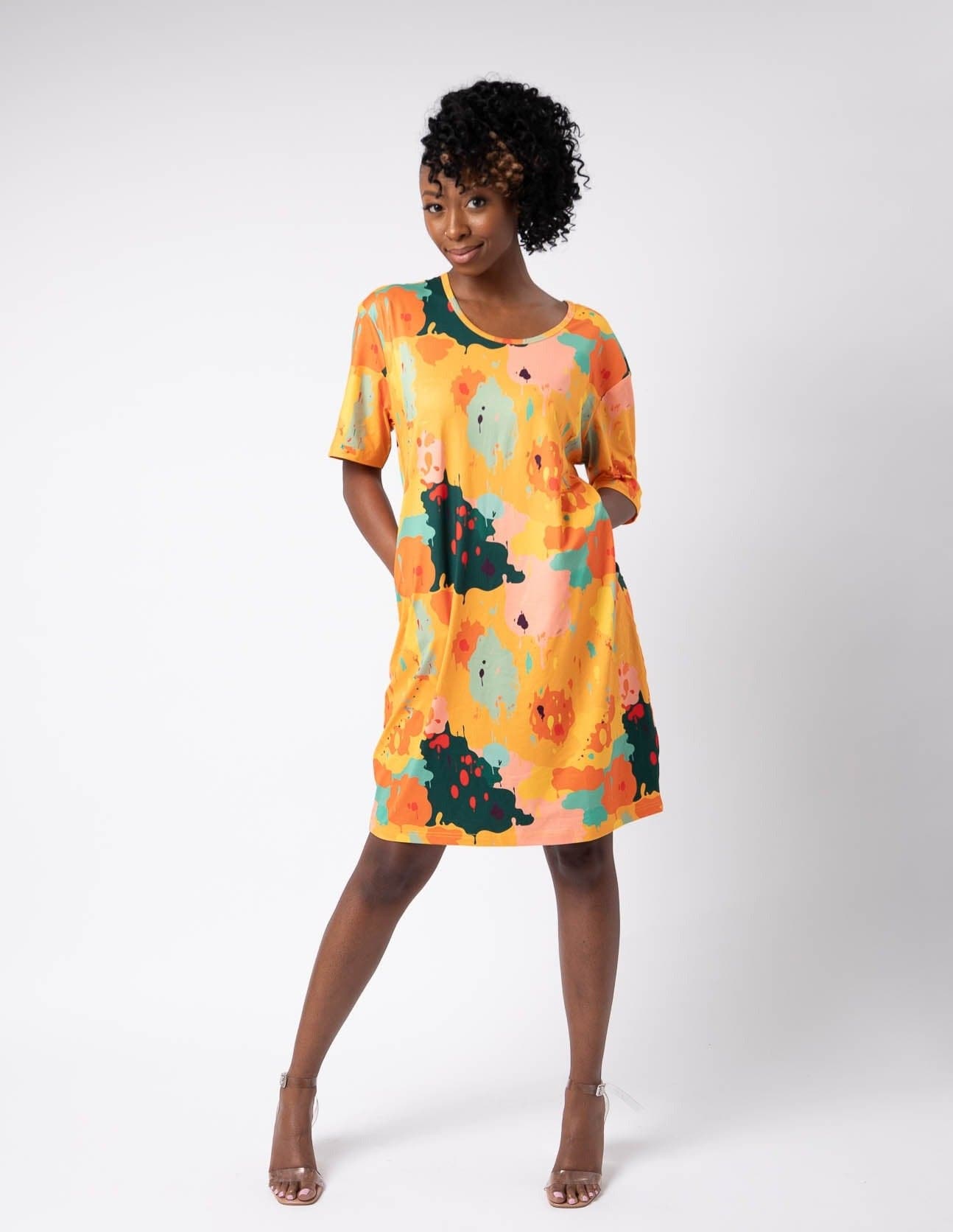 Werk! Of Art Drop Shoulder Pocket Dress - Izzy & Liv