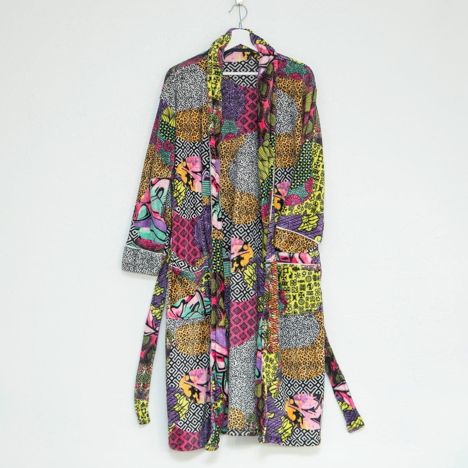 Patchwork Culture Fleece Robe