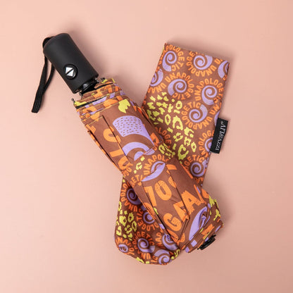 Unapologetic Swirl Came Thru Drippin' Push Button Umbrella - Izzy & Liv