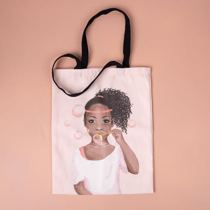 Bubble Blowing Princess Tote Bag