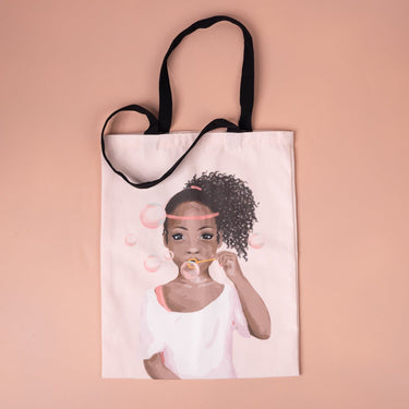 Bubble Blowing Princess Tote Bag