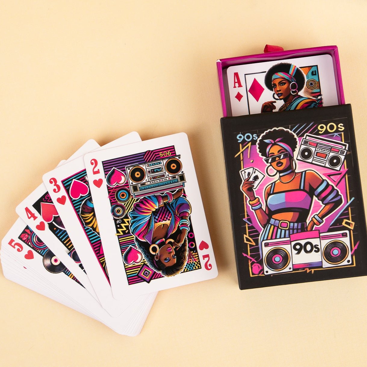 90s Illustrated Playing Card Deck