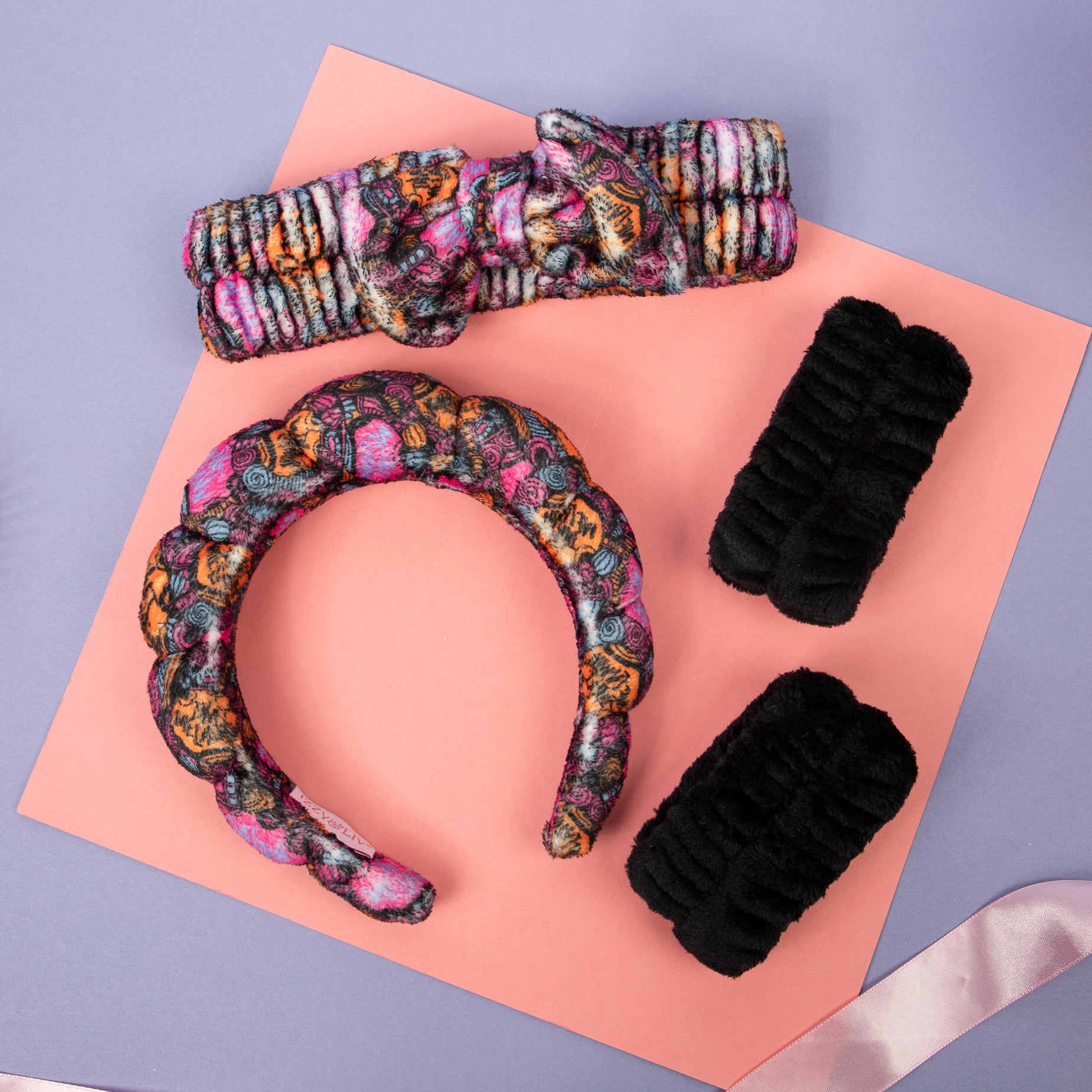 Spa Wristbands and Headband Set (3 Options)