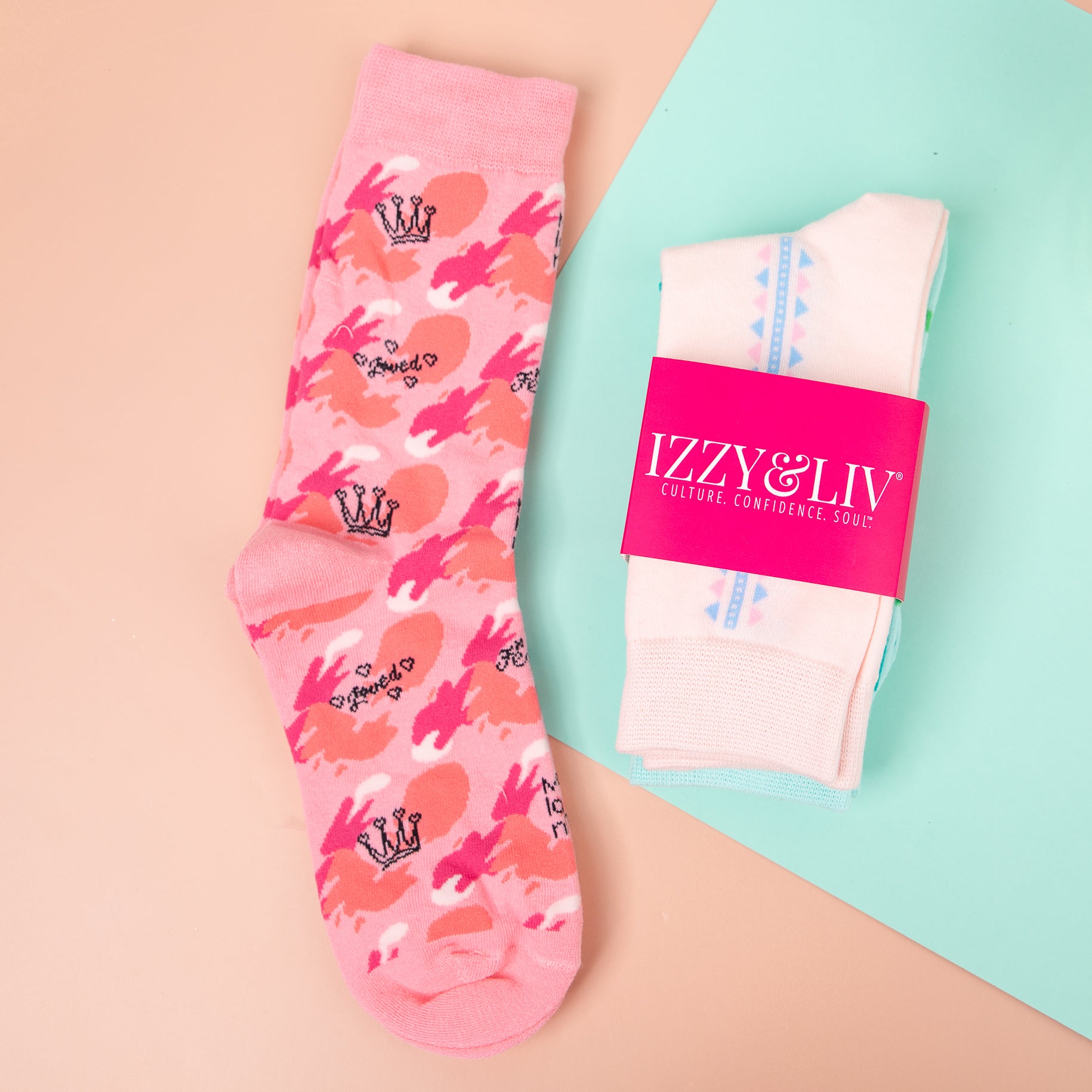 Loved + Girl PWR 3-Pair Youth Sock Set