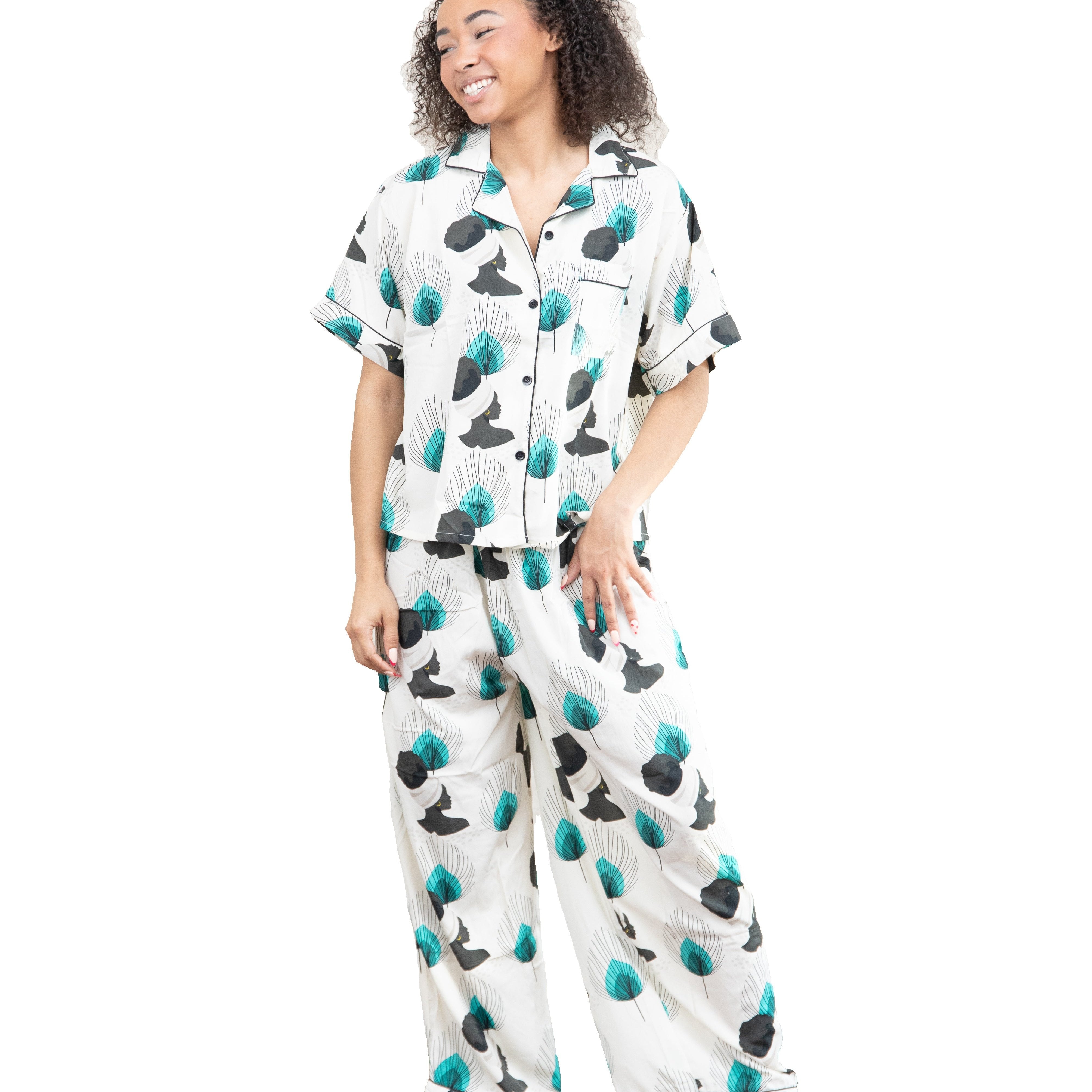 Botanical Feathers Pajama Set