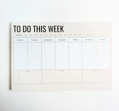 Weekly-By- Week  Desk Planner Pad