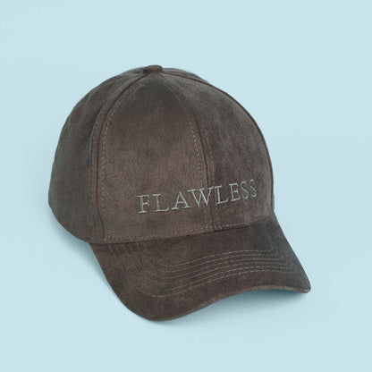 'Flawless' Embroidered Suede Satin Lined Hat