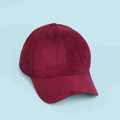 'Perfection' Embroidered Suede Satin Line Hat