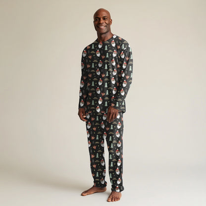 Classic Black Santa Men's Pajama Set