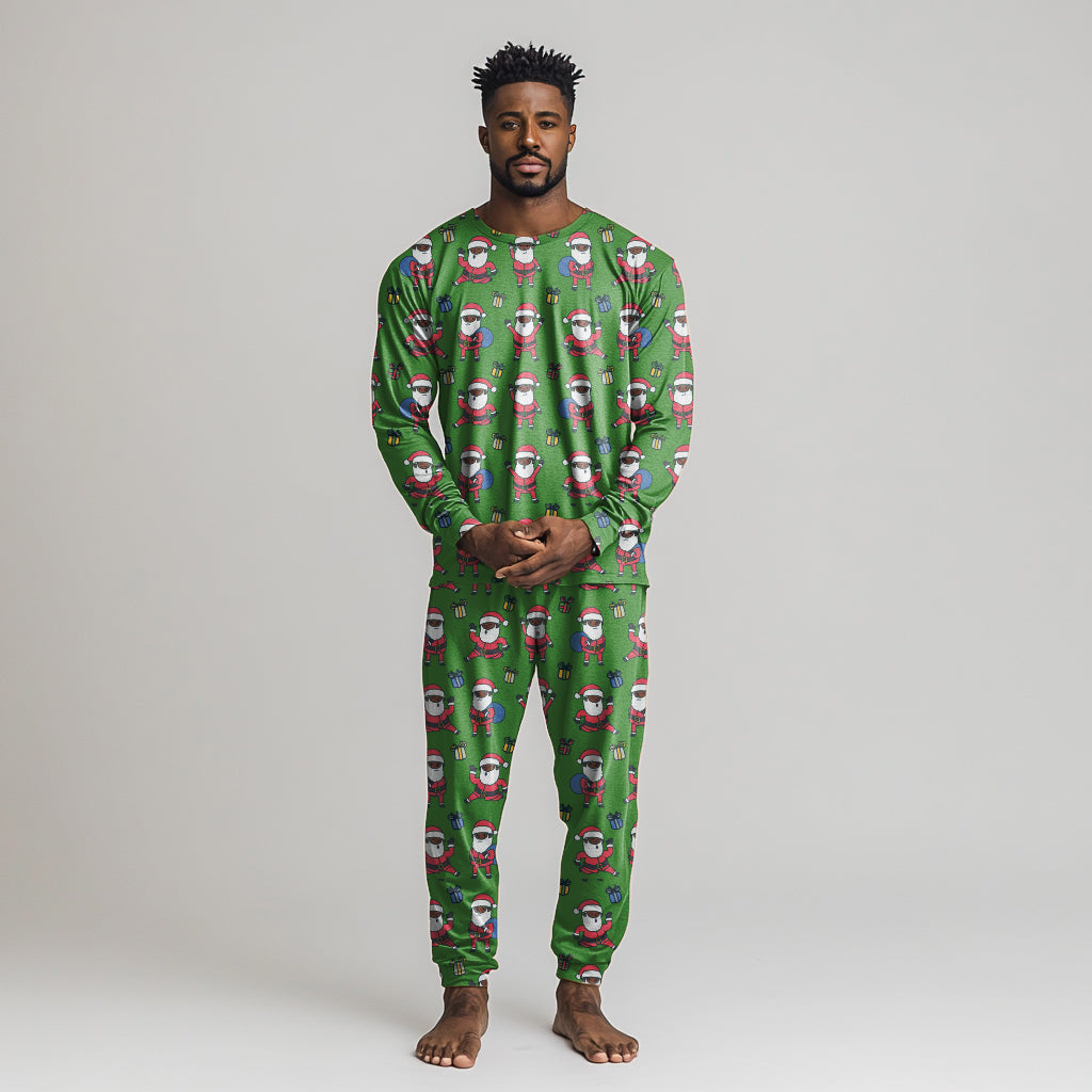 Santa Getting Jiggy Men's Pajama Set