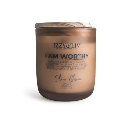 I AM WORTHY Citrus Bloom Soy Candle