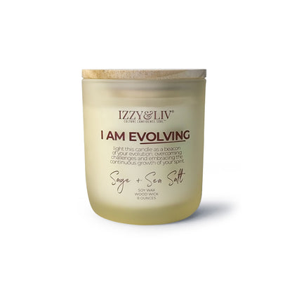 I AM EVOLVING Sage & Sea Salt Soy Candle