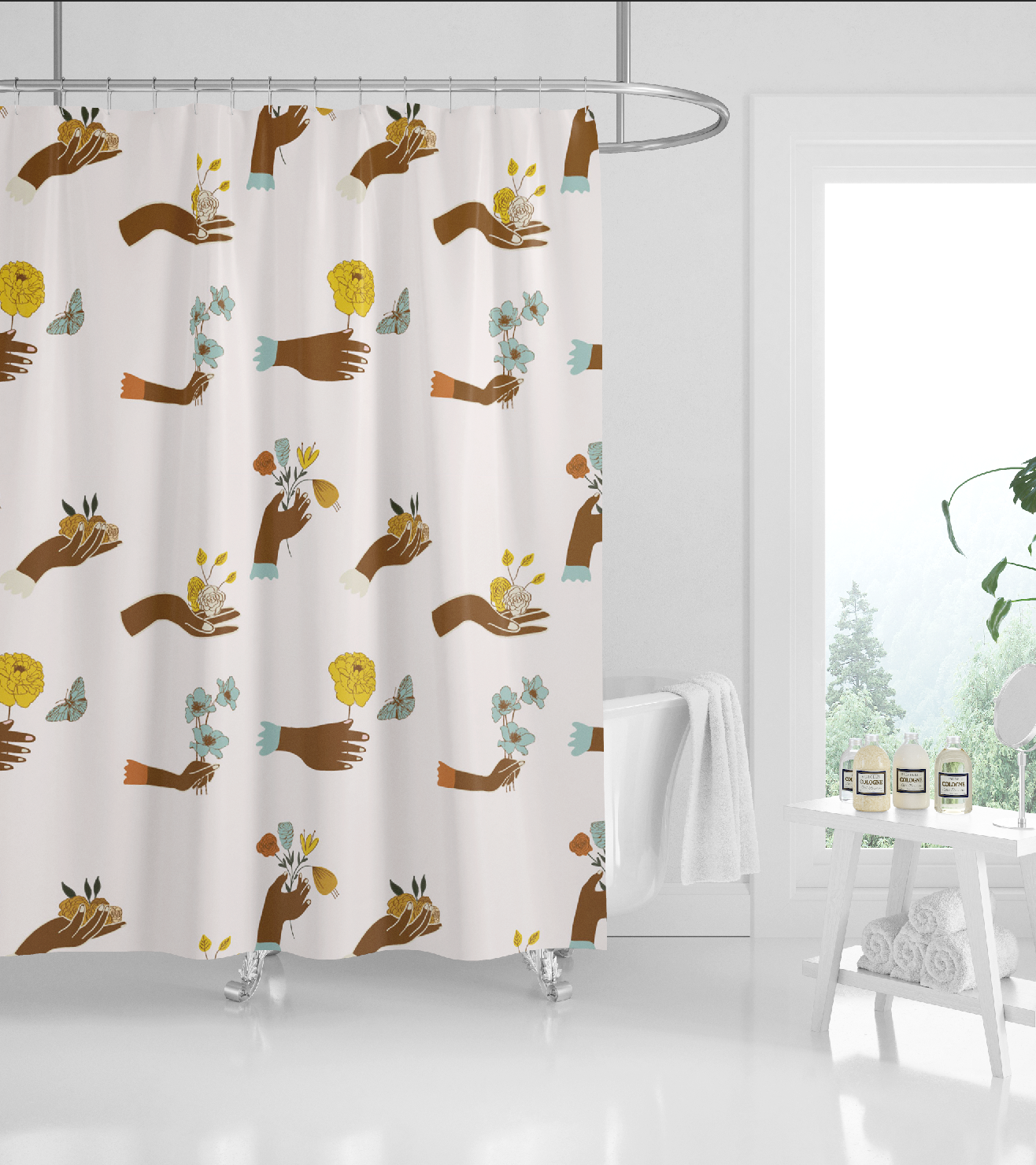 Garden Goddess Shower Curtain