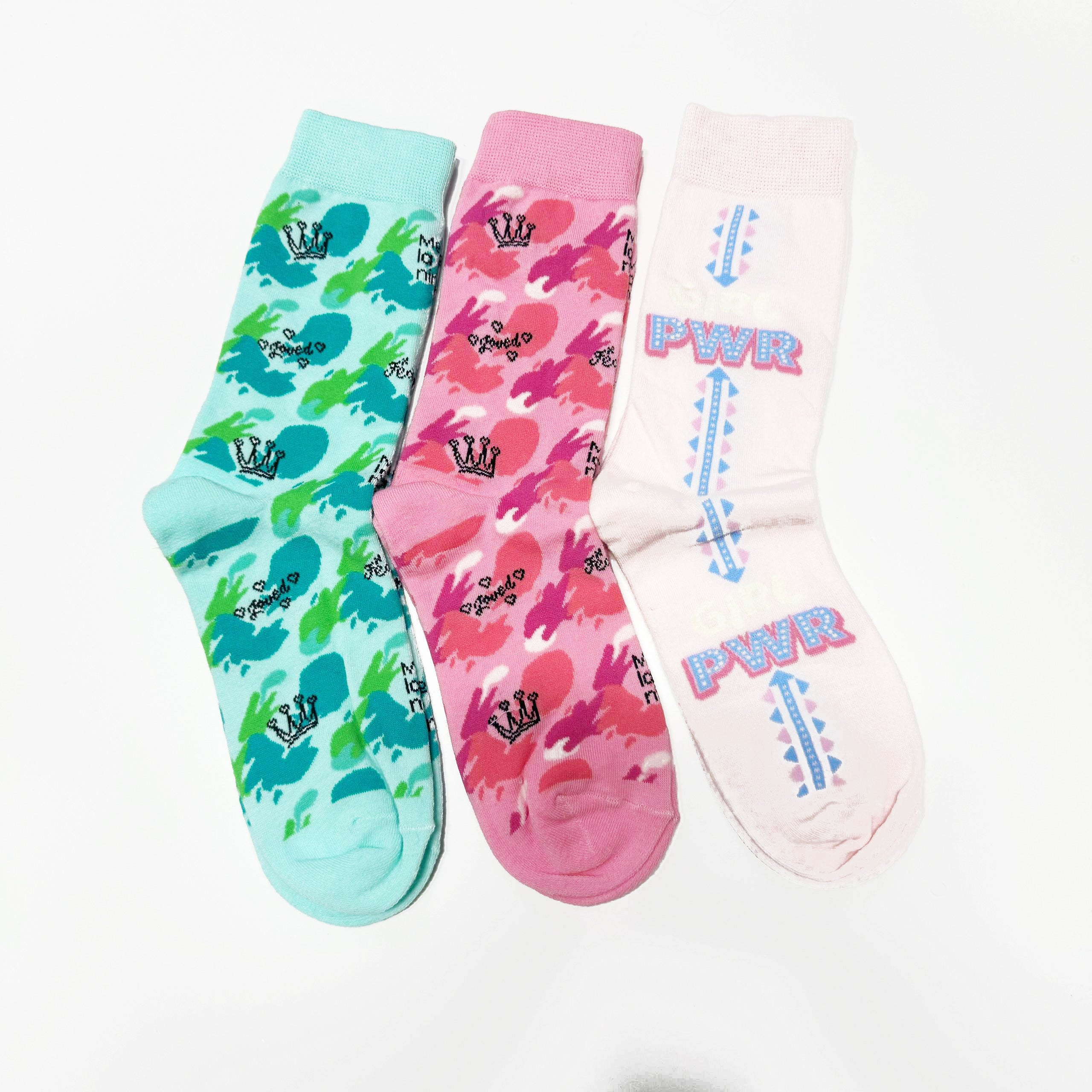 Loved + Girl PWR 3-Pair Sock Set