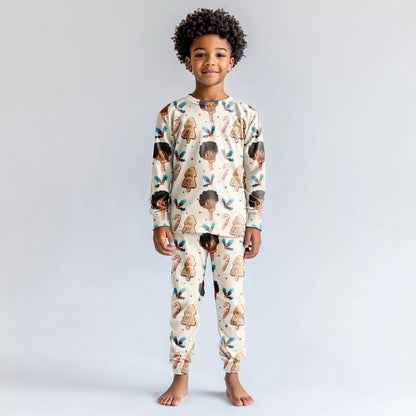 Afro Prince Holiday Kids' Pajama Set