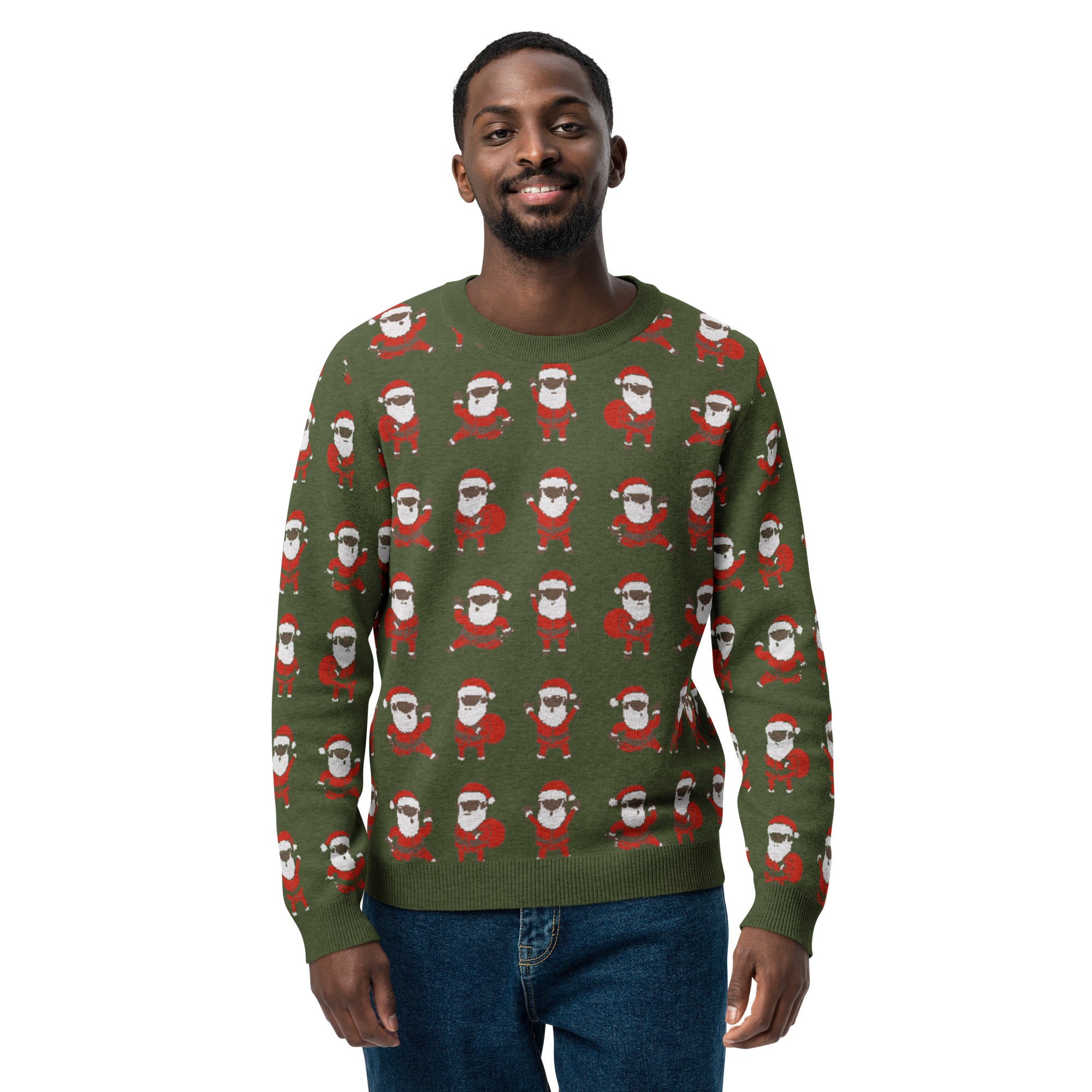 Santa Gettin' Jiggy (Green) Knitted Sweater