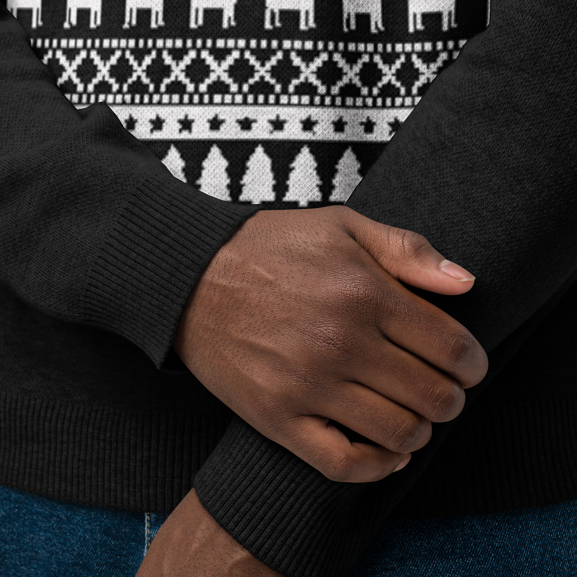 Santa Claus Is A Black Man Knitted Sweater