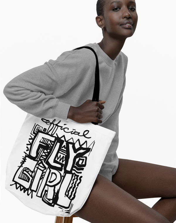 Official Fly Girl Black & White Tote Bag