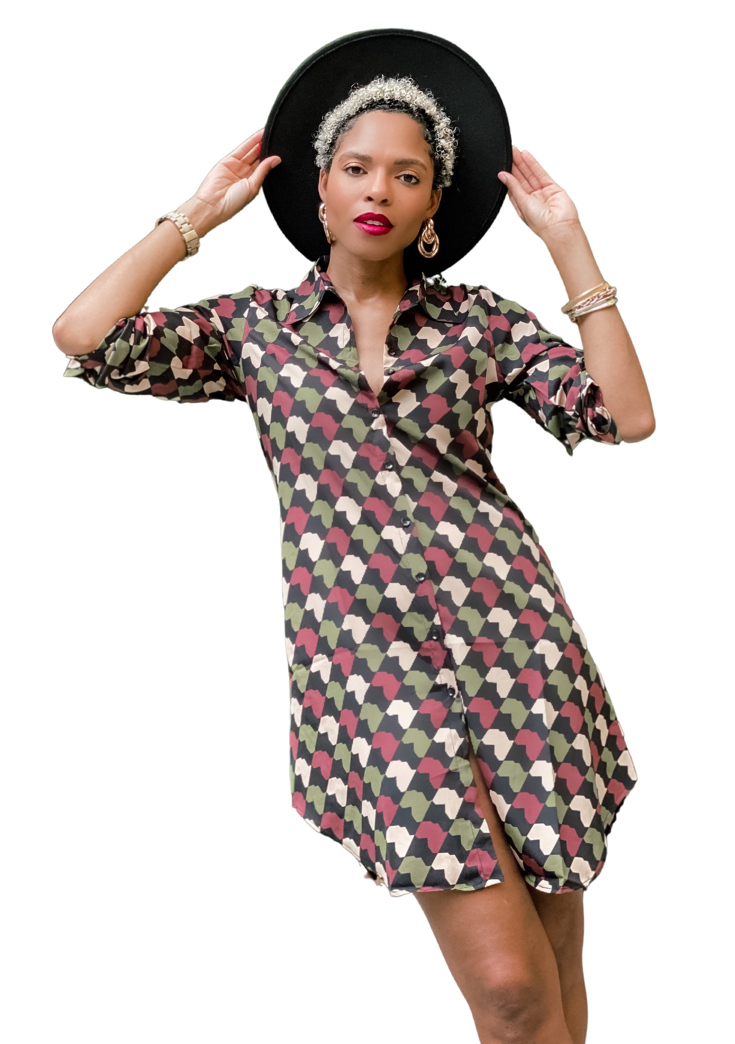 Africa Camo Dreams Shirt Dress - Izzy & Liv