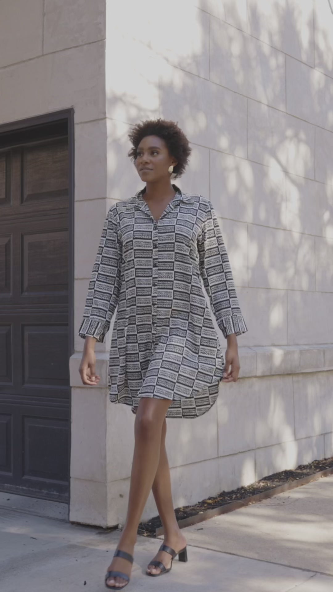 Unbothered & Unbossed Shirt Dress