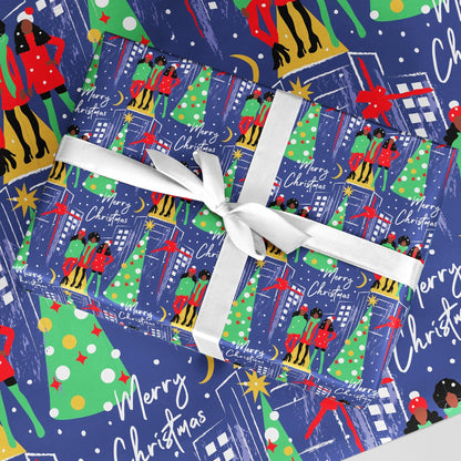 Girlfriends Holiday Gift Wrapping Paper Roll (2-Pack Set) - Izzy & Liv