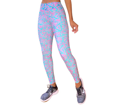 Culture Confidence Soul (Blue) Fly Girl Stretchy Leggings - Izzy & Liv