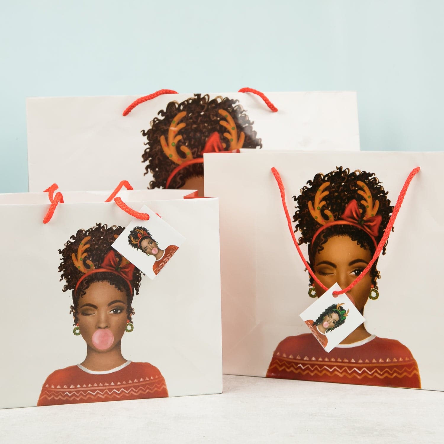 Brown Sugar Babe Holiday Gift Bag Set (3) - Izzy & Liv