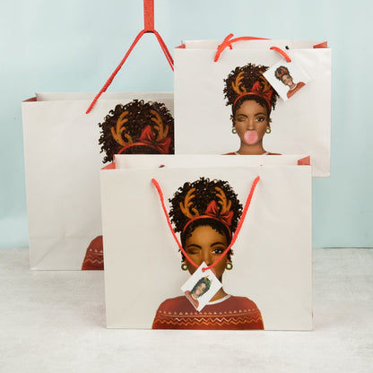 Brown Sugar Babe Holiday Gift Bag Set (3) - Izzy & Liv