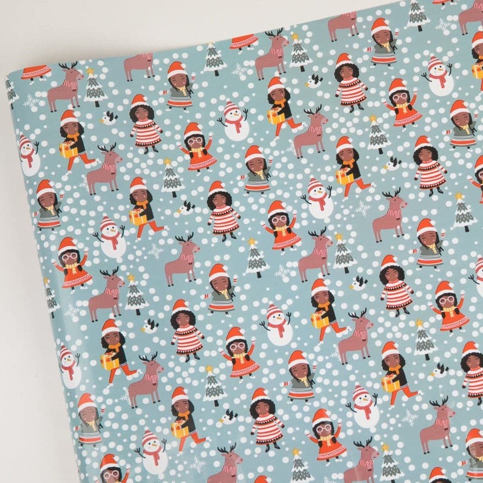 You Snow Girl! Gift Wrapping Paper Roll - Izzy & Liv