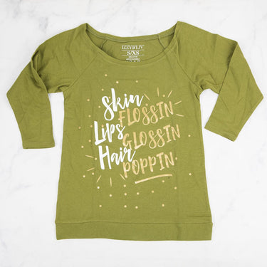 Skin Flossin’ 3/4 Sleeve Raglan & Relaxed Fit Tee