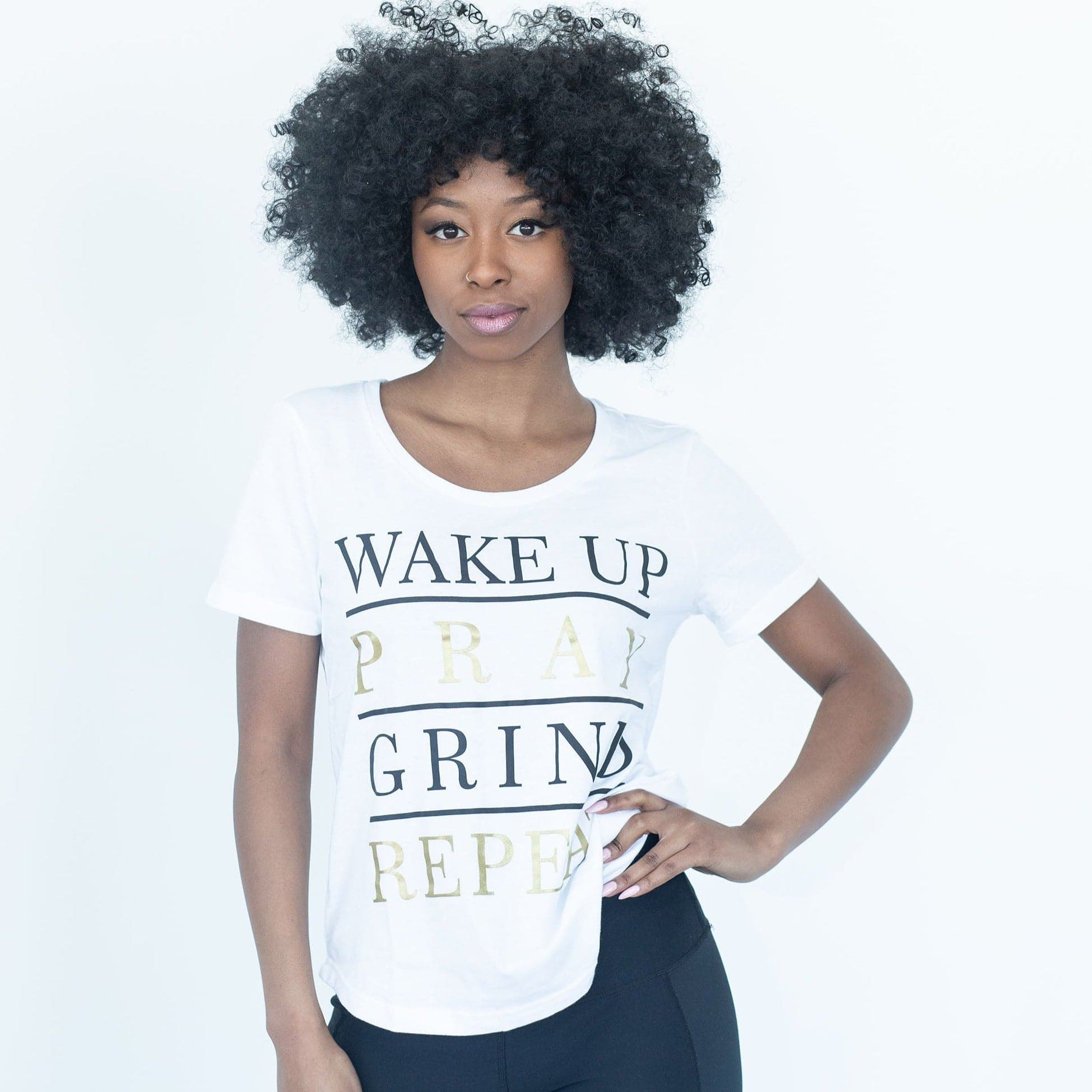 Wake Up. Pray. Grind. Repeat. T-Shirt - Izzy & Liv