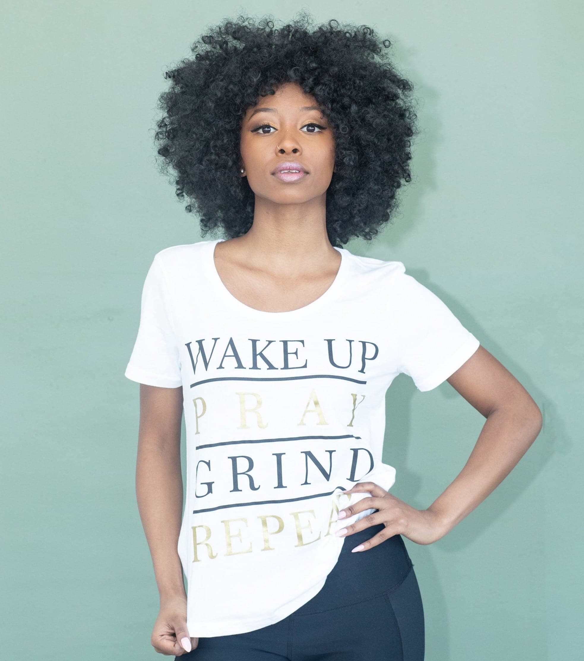 Wake Up. Pray. Grind. Repeat. T-Shirt - Izzy & Liv